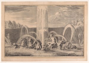 Estanque de Apolo en el Jardín de Versalles de Louis de Châtillon