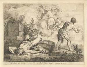 Dios pide cuentas a Caín después de matar a Abel de Louis de Deyster