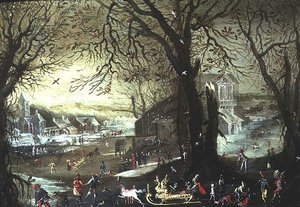 Una escena de invierno de Louis de Silvestre