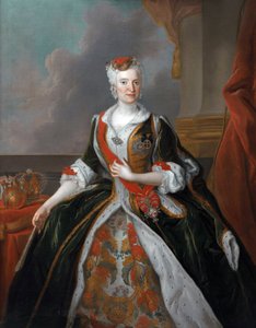 Marie Josephe de Habsbourg, archiduquesa de Austria (María Josefa, esposa de Augusto III de Polonia) - Retrato de María Josefa de Austria (1699-1757) - Silvestre, Louis de (1675-1760) - después de 1733 - Óleo sobre lienzo - 155x118 cm - Museo del Palacio W de Louis de Silvestre