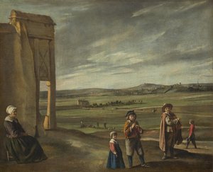 Paisaje con campesinos de Louis le Nain