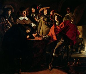 Los guardias fumando, 1643