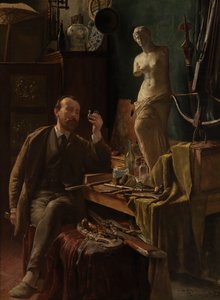Artista en su estudio de Louis van Engelen