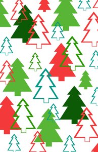 árboles de Navidad superpuestos