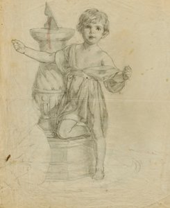 Sin título (Niño con reloj de sol)
