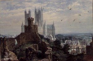 Catedral de Lincoln desde el Sur de Louise Ingram Rayner