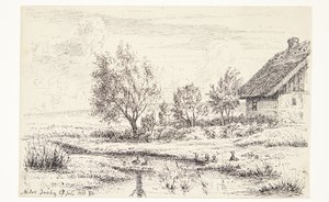 Paisaje con casa de campesino de Louise Ravn Hansen
