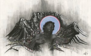 Jesús sobre Ciudad del Cabo de Lourens Joubert