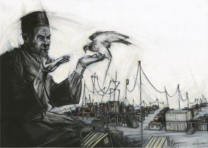 El anciano y el halcón de Lourens Joubert