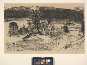 Gran Walchenzee (aguafuerte y punta seca) de Lovis (1858 1925) Corinth
