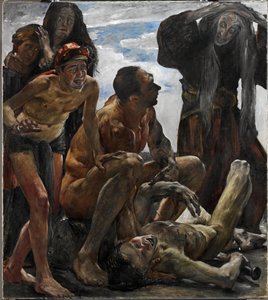 ""Le deuil"" (El duelo) Peinture de Lovis Corinth (1858-1925) - 1908 - Óleo sobre lienzo Dim 192x174 cm Museo Estatal de Baja Sajonia, Hannover de Lovis Corinth