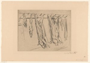 cerdos sacrificados de Lovis Corinth (signed by artist)