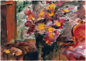 Jarrón de flores sobre una mesa. 1922 de Lovis Corinth