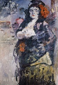 Carmencita Retrato de Charlotte Berend-Corinth en Vestido Español de Lovis Corinth