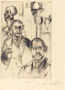 Doppelbildnis mit Skelett (Doble Retrato con Esqueleto), 1916 de Lovis Corinth