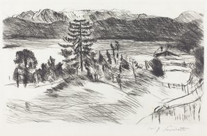 Gran paisaje del lago Walchen de Lovis Corinth