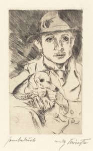 Niño con perro de Lovis Corinth