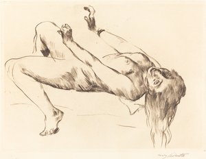 Liegender Weiblicher Akt.—Studie zu "Joseph und Potiphar" de Lovis Corinth