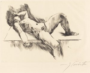 Desnudo femenino reclinado III de Lovis Corinth