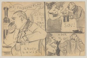 Lovis Corinth a Carl Strathmann: postal, matasellada el 12 de diciembre de 1898