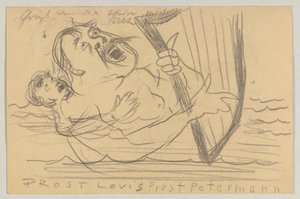 Lovis Corinth a Carl Strathmann: postal, matasellada el 18 de julio de 1903