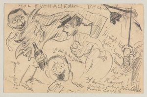 Lovis Corinth a Carl Strathmann: postal, matasellada el 20 de septiembre de 1901