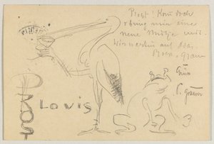 Lovis Corinth a Carl Strathmann: postal, matasellada el 20 de septiembre de 1906