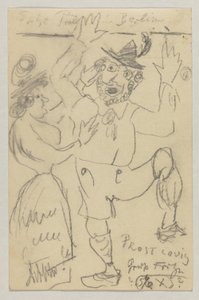 Lovis Corinth a Carl Strathmann: postal, matasellada el 25 de febrero de 1904 de Lovis Corinth