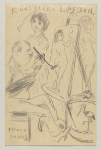 Lovis Corinth a Carl Strathmann: postal, matasellada el 25 de junio de 1904 de Lovis Corinth