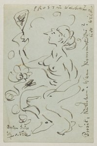 Lovis Corinth a Carl Strathmann: postal, matasellada el 25 de marzo de 1906 de Lovis Corinth