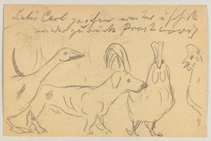 Lovis Corinth a Carl Strathmann: postal, matasellada el 26 de agosto de 1905