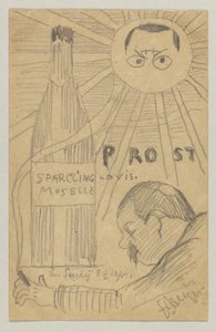 Lovis Corinth a Carl Strathmann: postal, matasellada el 26 de diciembre de 1897
