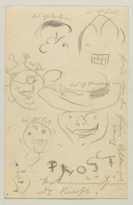 Lovis Corinth a Carl Strathmann: postal, matasellada el 27 de marzo de 1905 de Lovis Corinth