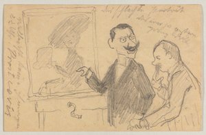Lovis Corinth a Carl Strathmann: postal, matasellada el 27 de mayo de 1901