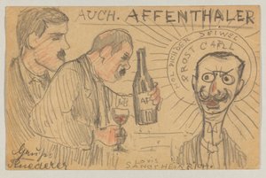 Lovis Corinth a Carl Strathmann: postal, matasellada el 28 de septiembre de 1896