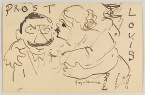 Lovis Corinth a Carl Strathmann: postal, matasellada el 9 de diciembre de 1908