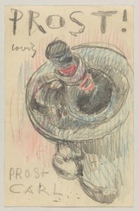 Lovis Corinth a Elly Strathmann: postal, matasellada el 22 de mayo de 1911