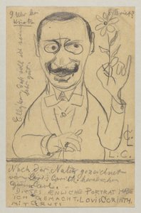 Lovis Corinth a Miss Elly Franke: postal, matasellada el 28 de agosto de 1897