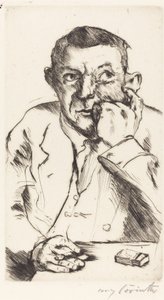 Retrato de un hombre fumando de Lovis Corinth