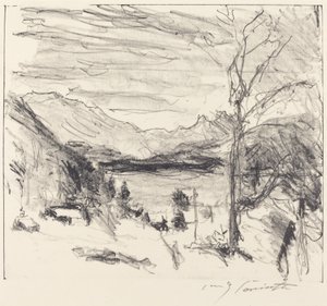 Walchensee en la niebla, 1920