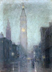 Avenida Madison al atardecer de Lowell Birge Harrison