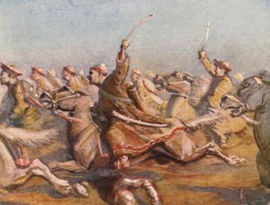 Ilustración para relatos de las Cruzadas (litografía en color)