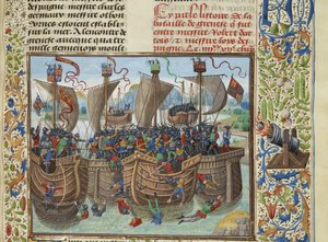 La batalla naval de Guernsey, 1342