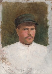 Estudio de un hombre con sombrero de piel de Laszlo Mednyanszky