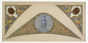 Boceto para la escalera de las Fiestas del Hôtel de Ville de París: Equilibrio, entre 1888 y 1898 (óleo) de Luc Oliver Merson