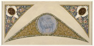 Boceto para la Escalera festiva del Hôtel de Ville de París: Toro, ca. 1888 -1898 (óleo sobre papel vegetal)