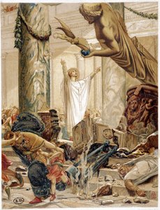 San Martín destruyendo los ídolos del paganismo, de pintura ap. por Merson de Luc Oliver Merson