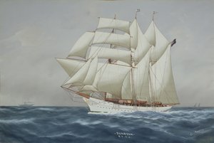 El rayo de sol a toda vela (gouache sobre papel) (véase 197336) de Luca Papaluca
