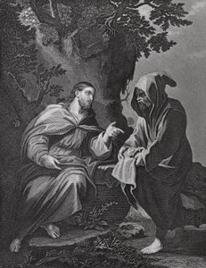 Cristo tentado, Lucas, Cap 4, vs 3-13 (grabado)