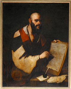 Philosophe tracant des figures geometriques avec un compas - Un filósofo dibujando figuras geométricas con un ...
